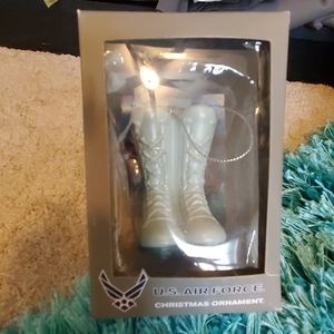 nib u.s. air force Christmas ornament boots